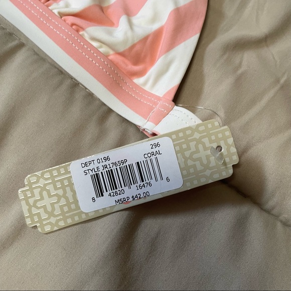 NWT GB Striped Bikini Top Size Large - Picture 3 of 5